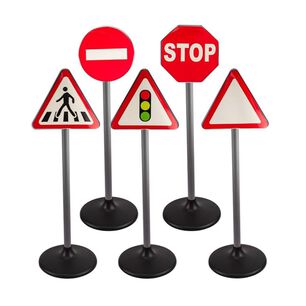 Se&ntilde;ales De Tr&aacute;fico 5 Piezas Para Ni&ntilde;os 70 Cm
