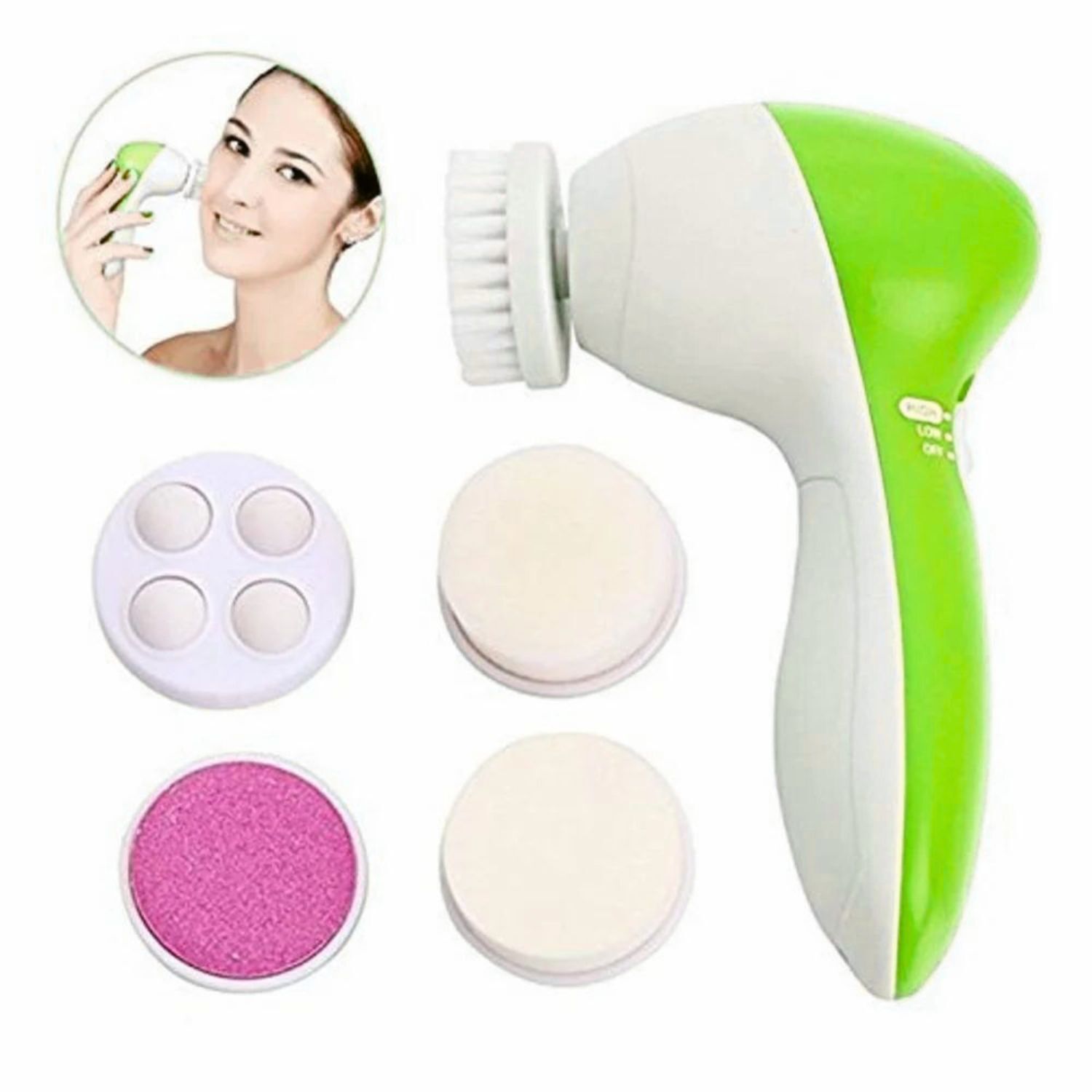Mini Masajeador Facial Verde 9cm Para Cuidado De Piel image number 2.0