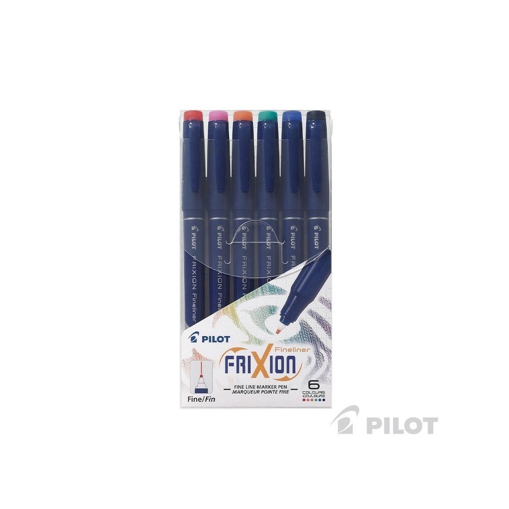 Set 6 Marcadores Borrables Con Tinta Termosensible Colores Negro Rojo Azul Verrosado Naranjo image number 0.0