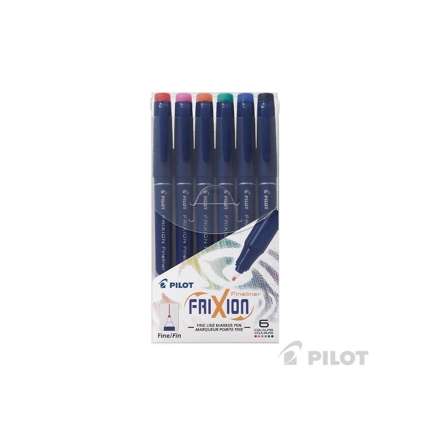 Set 6 Marcadores Borrables Con Tinta Termosensible Colores Negro Rojo Azul Verrosado Naranjo image number 0.0