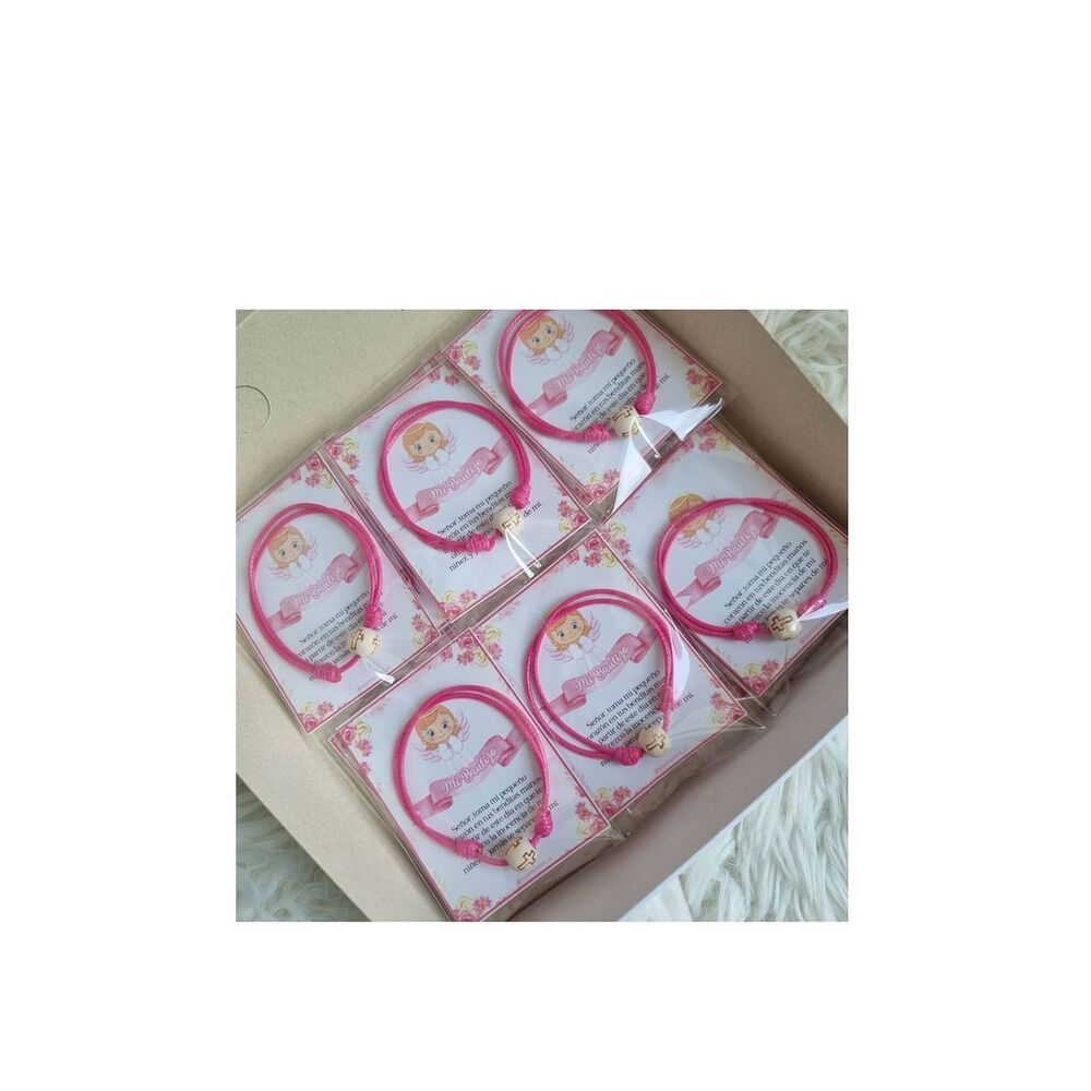 Recuerdos Encintados Bautismo Bautizo 12 Hilo Rojo + Tarjeta image number 3.0