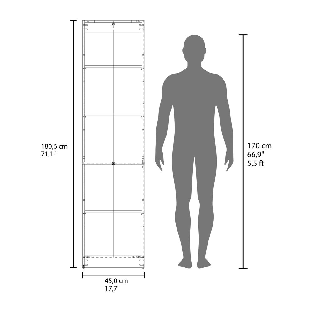 Librero Estante 5 Repisas Melamina Fm-018 image number 6.0
