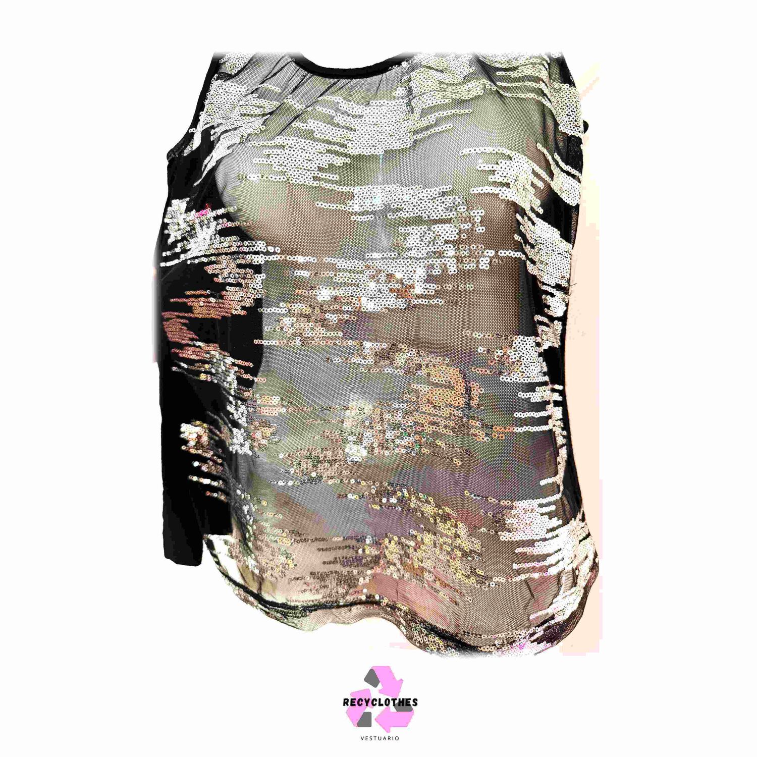 Polera Negra Talla L Apology image number 4.0