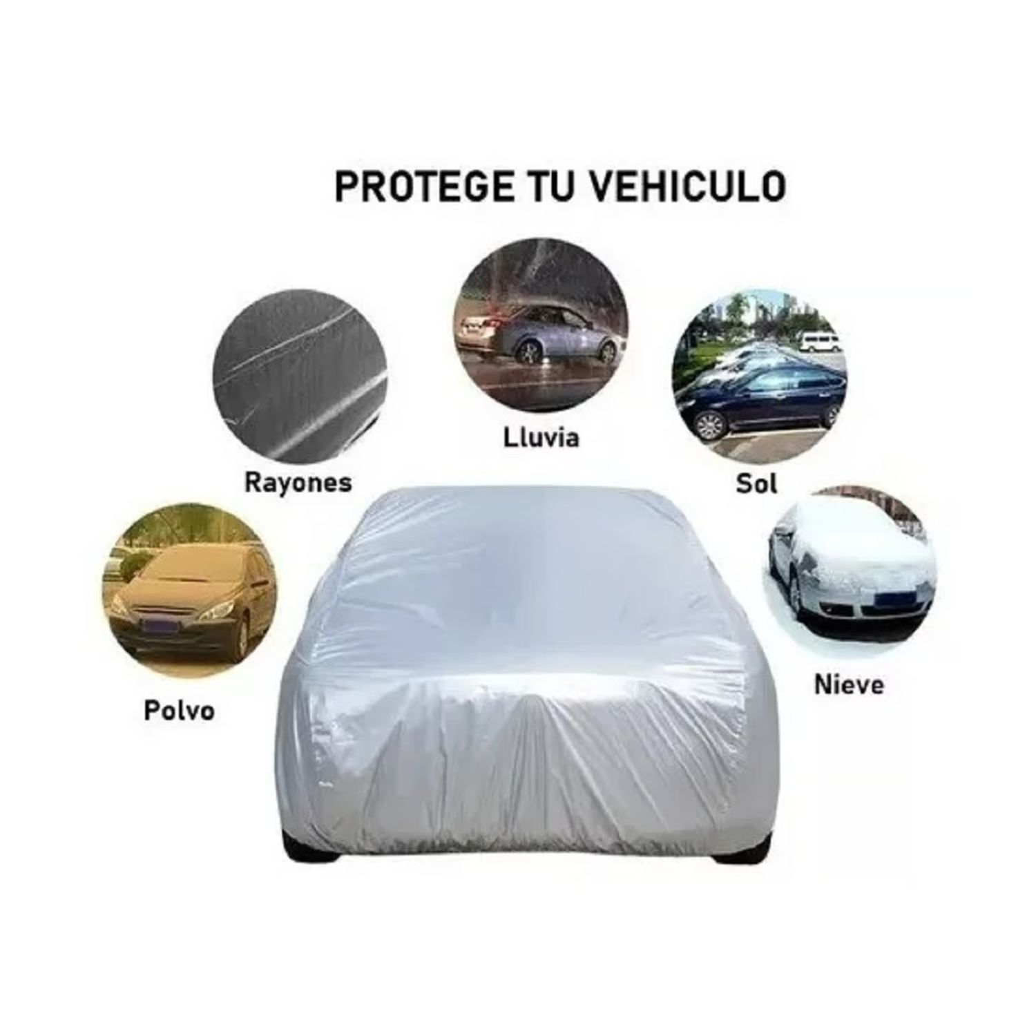 Cobertor De Veh&iacute;culo Gris 480cm Resistente Impermeable image number 3.0