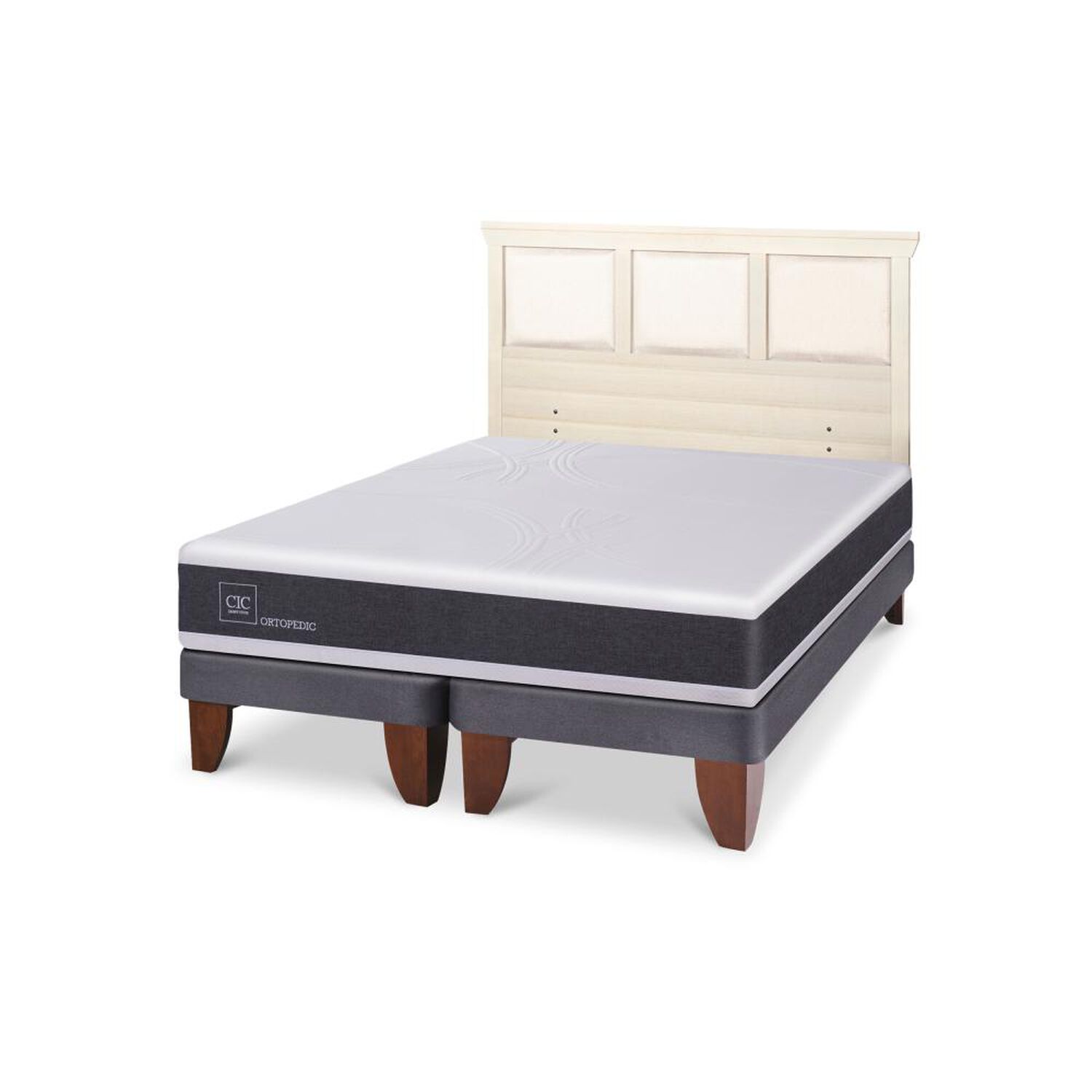 Cama Europea Cic Ortopedic / 2 Plazas / Base Dividida + Respaldo image number 3.0