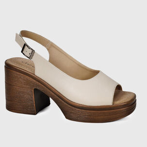 Sandalia Cuero Yanil Beige