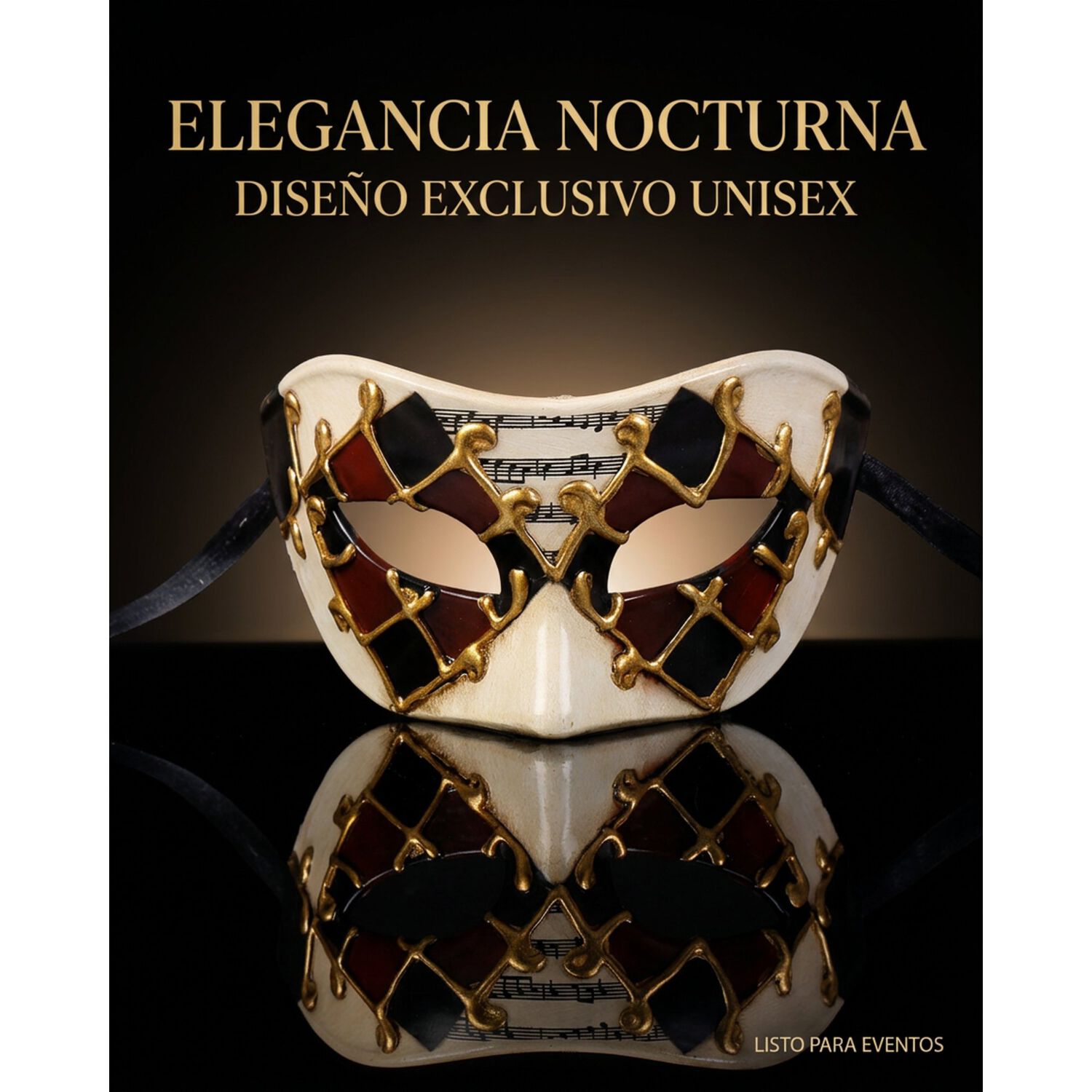 M&aacute;scara Veneciana Sexy Arlequ&iacute;n Para Fiesta Mascarada Unisex image number 7.0