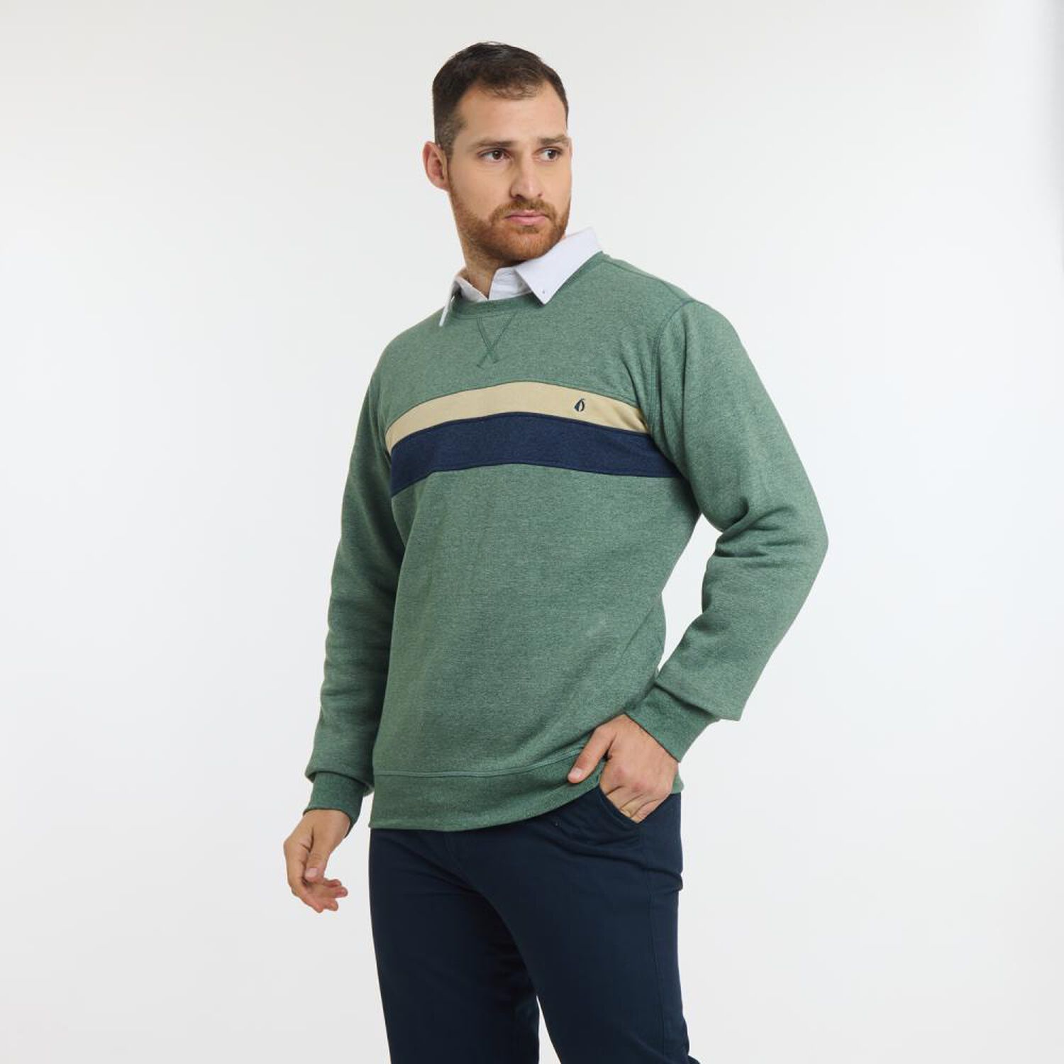 Poler&oacute;n Regular Cuello Redondo Hombre Herald image number 2.0