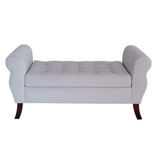 Banqueta Baul Diva Color Gris Perla