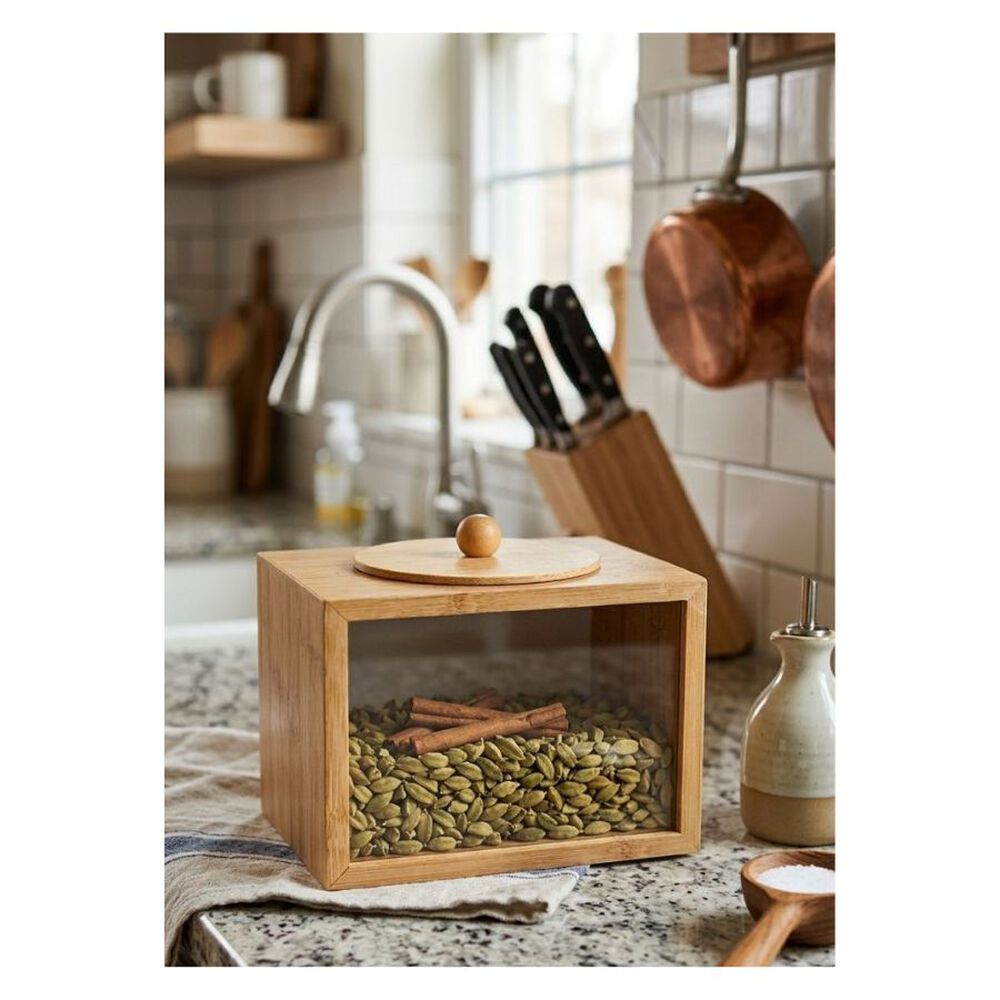 Contenedor Organizador De Cocina Acr&iacute;lico Y Bamb&uacute; 850ml image number 2.0
