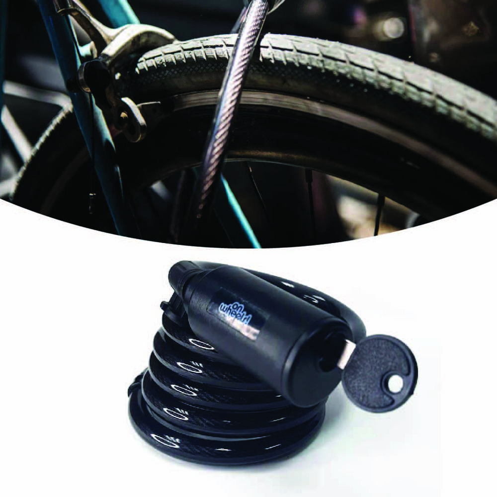 Cadena Espiral Onwheels Con Llave 1.2x150cm Negro image number 4.0