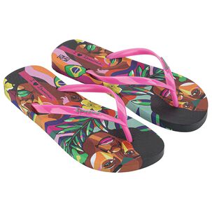 Sandalia Mujer Negro/rosa Graffiti Ipanema
