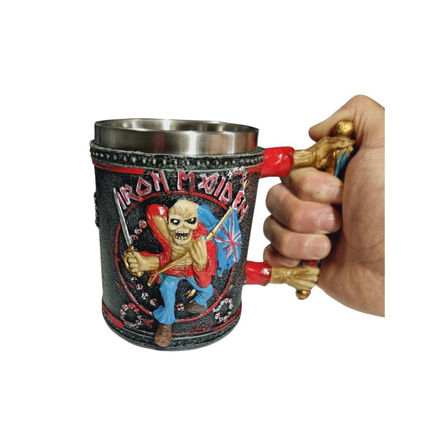 Taz&oacute;n Taza 3d Resina Rock Iron Maiden, Eddie The Trooper image number 2.0