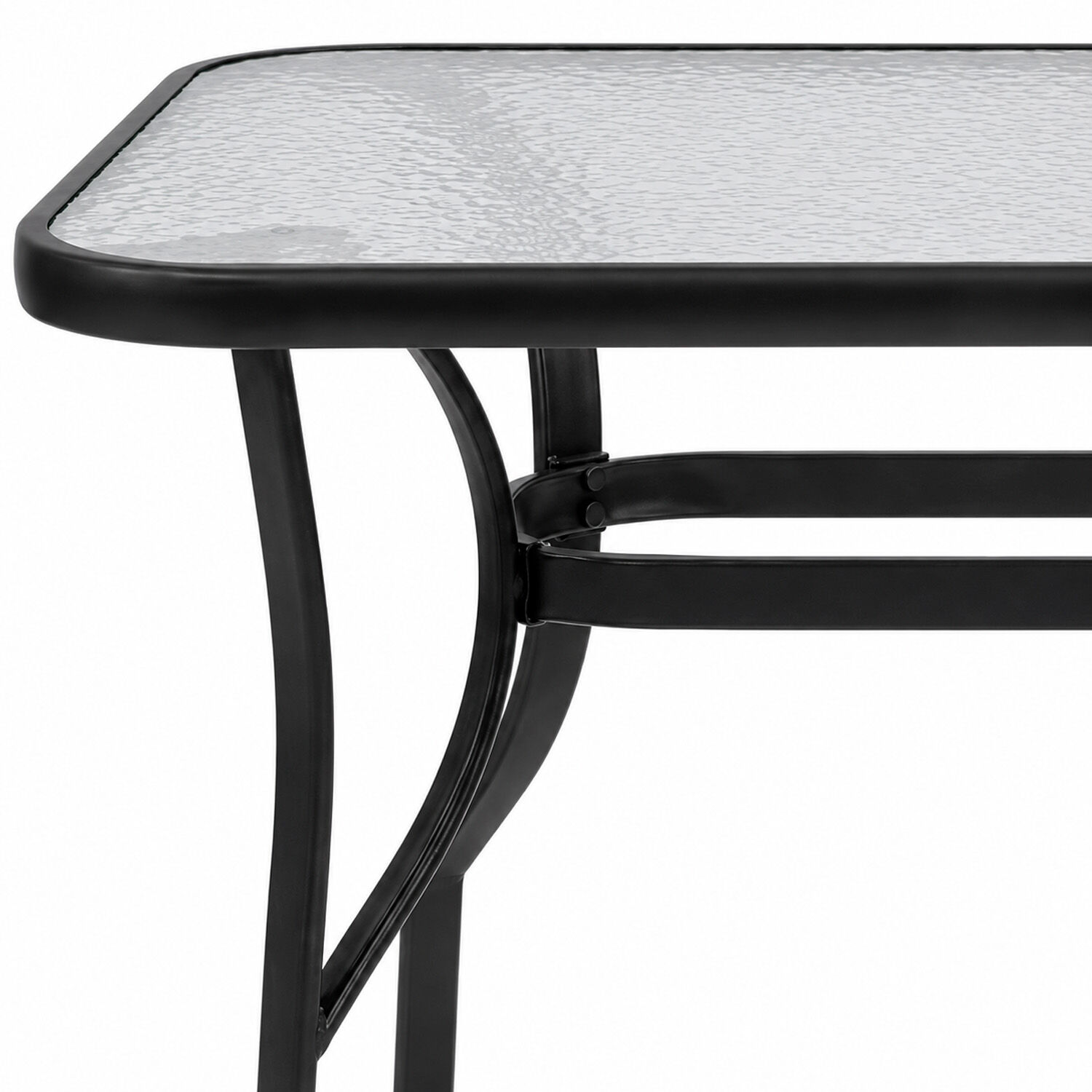 Mesa Terraza Vidrio Y Acero 70x70x120 Negra image number 4.0