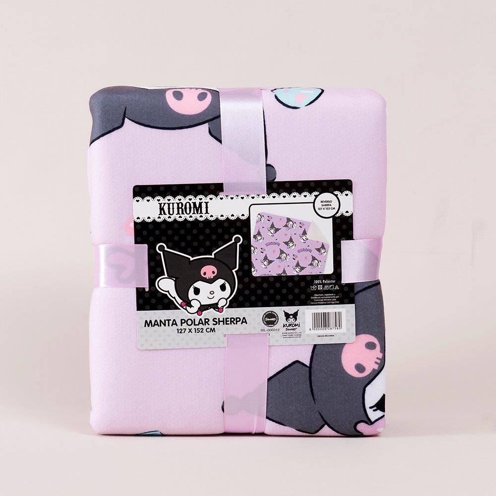 Manta Polar Sherpa 127x152 Cms Kuromi image number 2.0