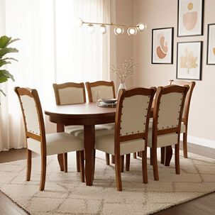 Juego De Comedor Living Factory Lisboa / 6 Sillas Juego De Comedor Living Factory Lisboa / 6 Sillas