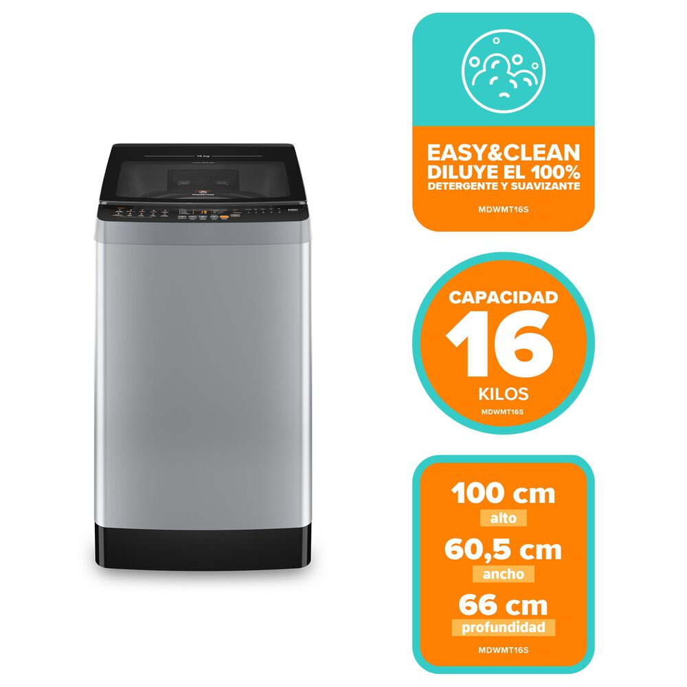 Lavadora Autom&aacute;tica 16kg Carga Superior Mdwmt16s Silver image number 2.0