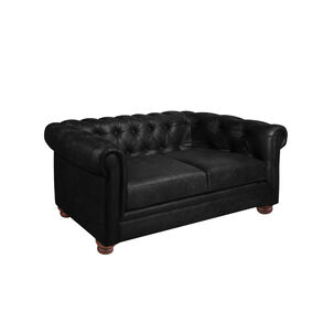 Sofa Florencia 2c Cuero Colorado Negro