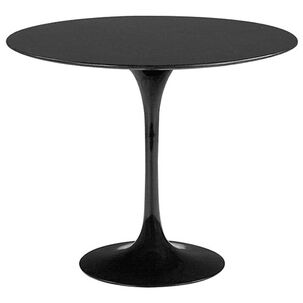 Mesa Comedor Redonda Estilo Tulip 80 Cm Cubierta Mdf Y Base Acero Inoxidable