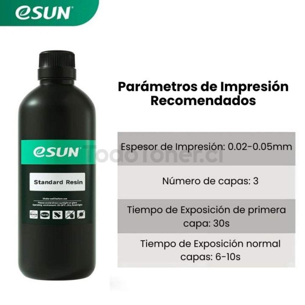 Resina Gris Para Impresoras 3d 500g Esun image number 2.0