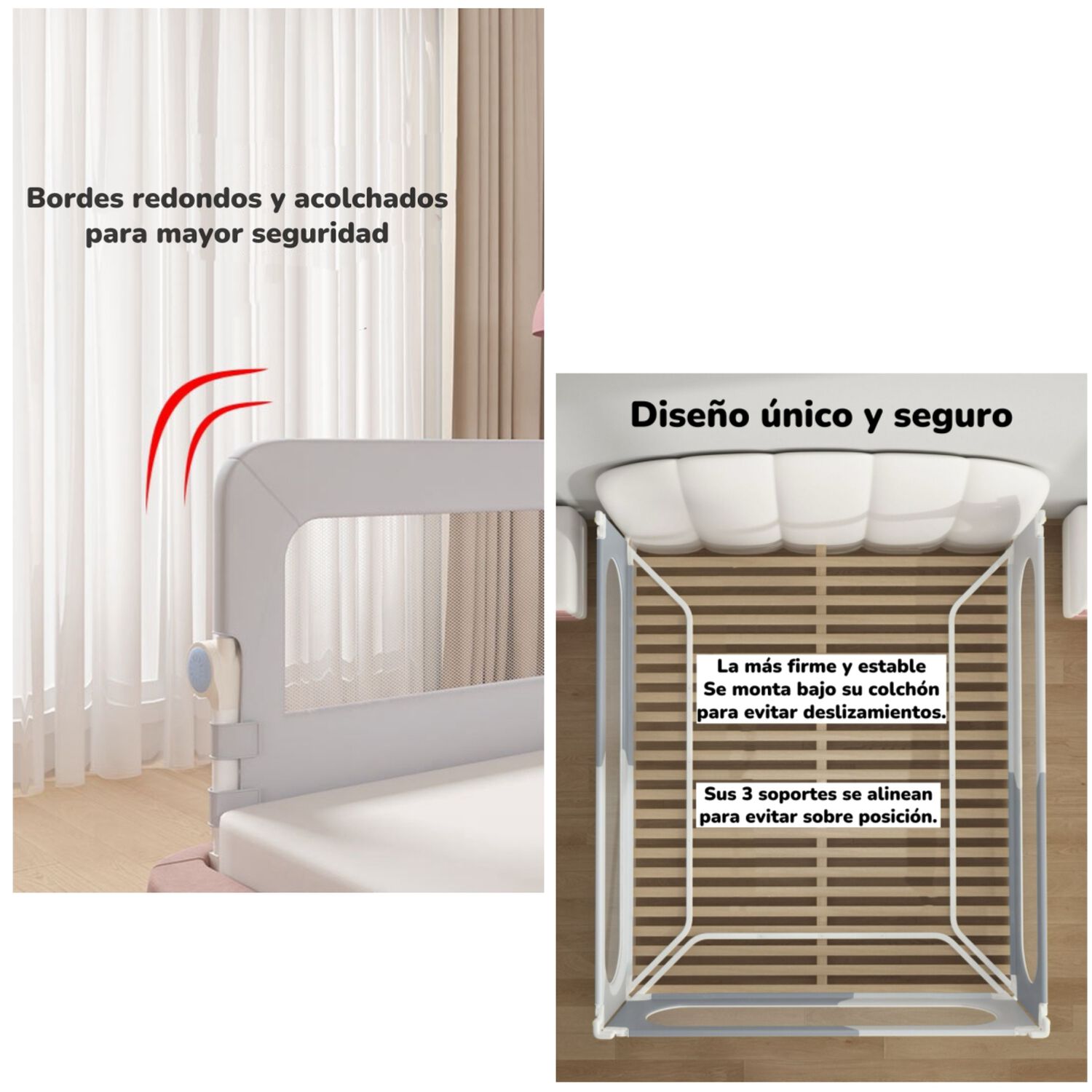 Pack 3 Barandas De Cama Plegable Cama King Lubabycas image number 3.0