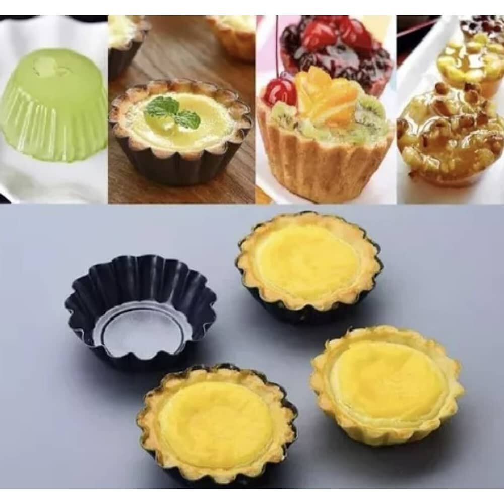 Pack 24 Molde Mini Tartaleta Tarta Moldes Para Reposteria Color Gris image number 2.0