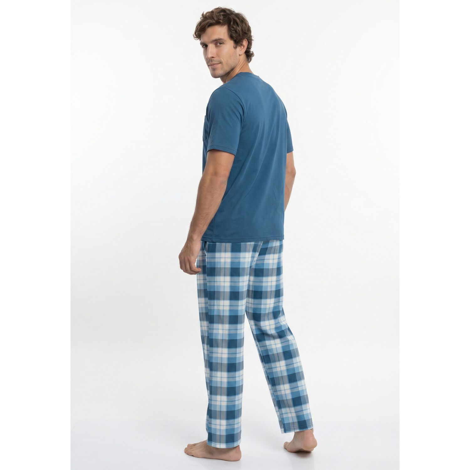Pijama Hombre Verano 2 Piezas Algod&oacute;n Kayser 770831-azu image number 1.0