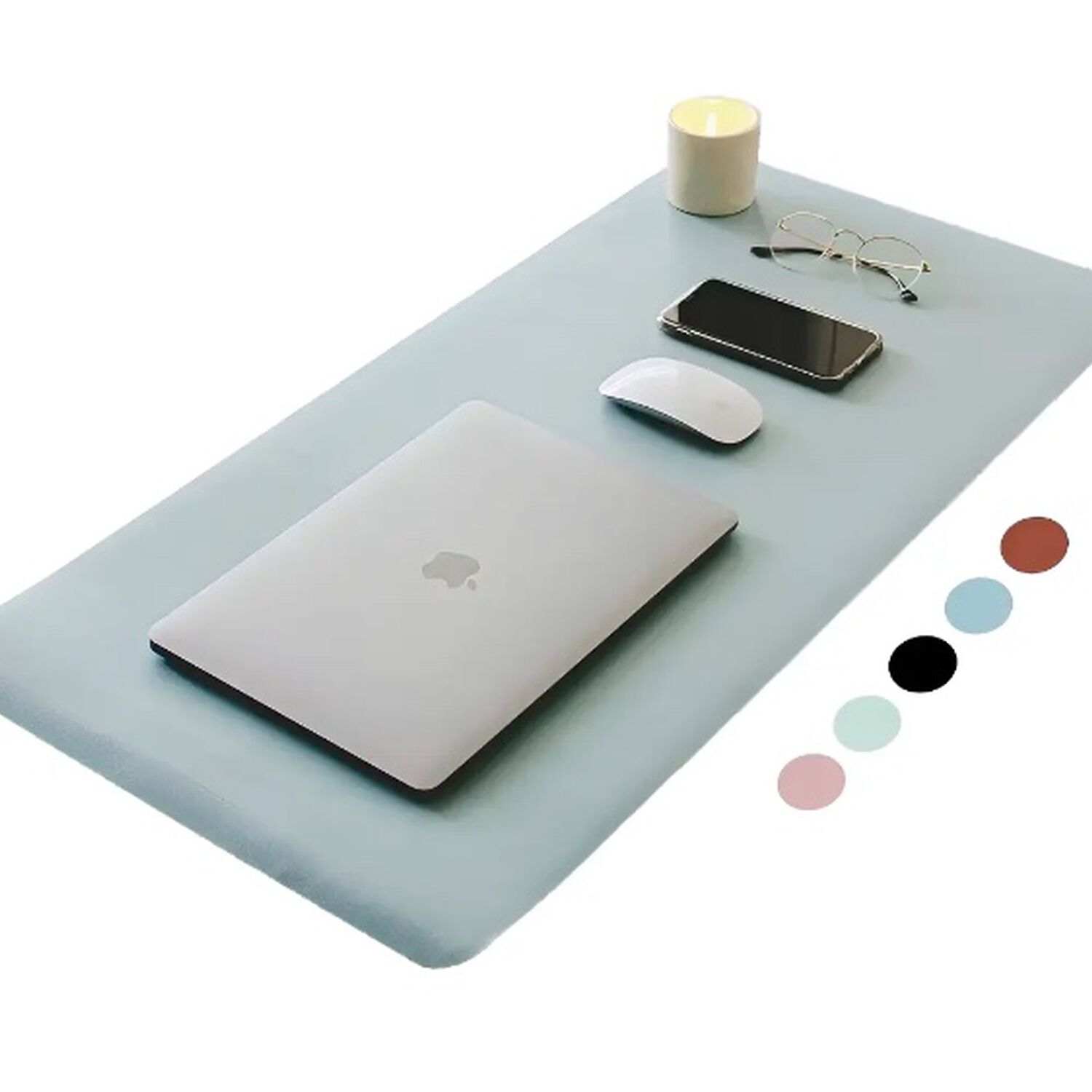 Alfombrilla Mousepad De Cuero Celeste image number 0.0