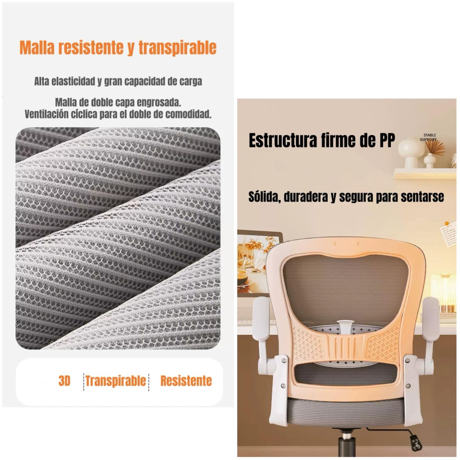 Silla Escritorio Oficina Reposacabezas Reclinable W807 Negra image number 1.0