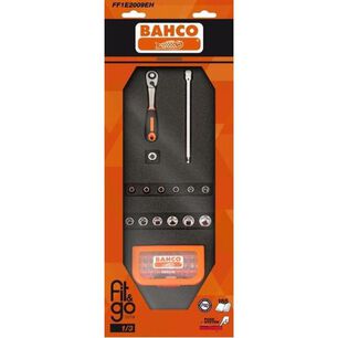 Juego De Dados 1/4 Y Puntas Fit&go 15 Pzs Bahco Ff1e2009eh