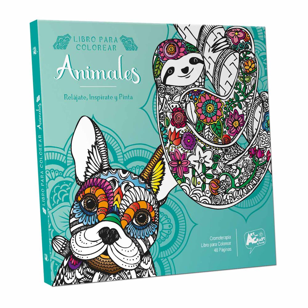 Libro Para Colorear Animales 48 Pag. Art & Craft image number 0.0