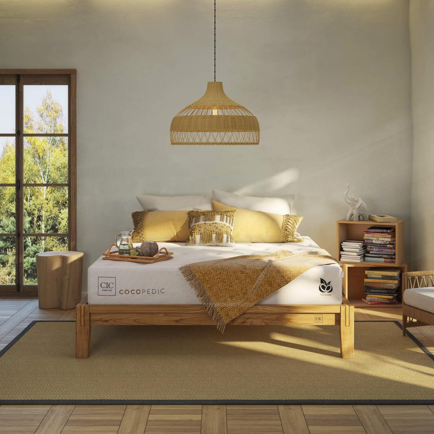 Cama Europea Cic Cocopedic / King / Base Dividida + Respaldo image number 9.0