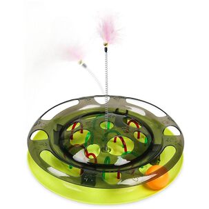 Juguete 3 En 1 Plato Giratorio Para Gatos Mascotas