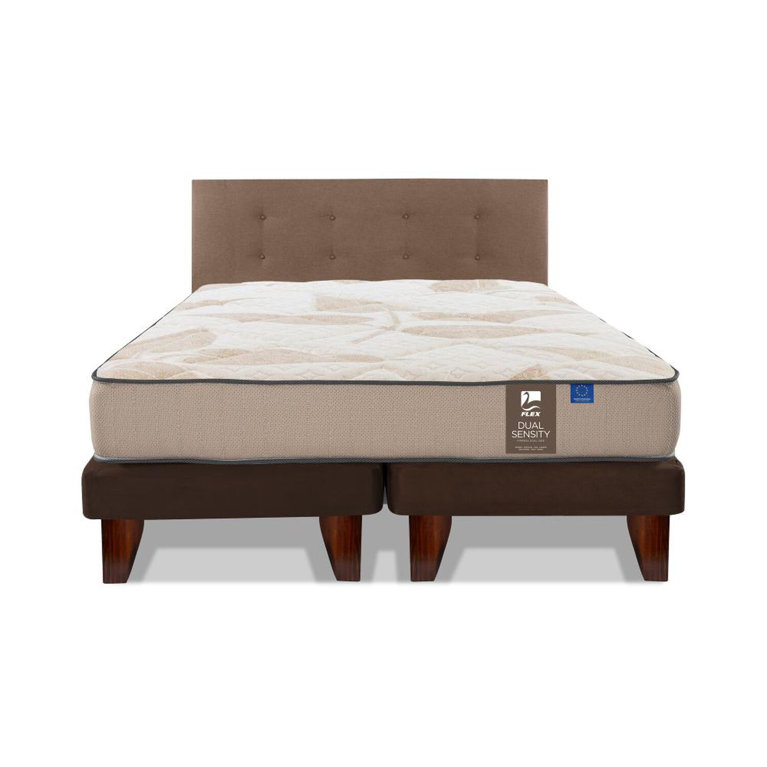 Cama Europea Flex Dual Sensity / King / Base Dividida + Respaldo image number 1.0