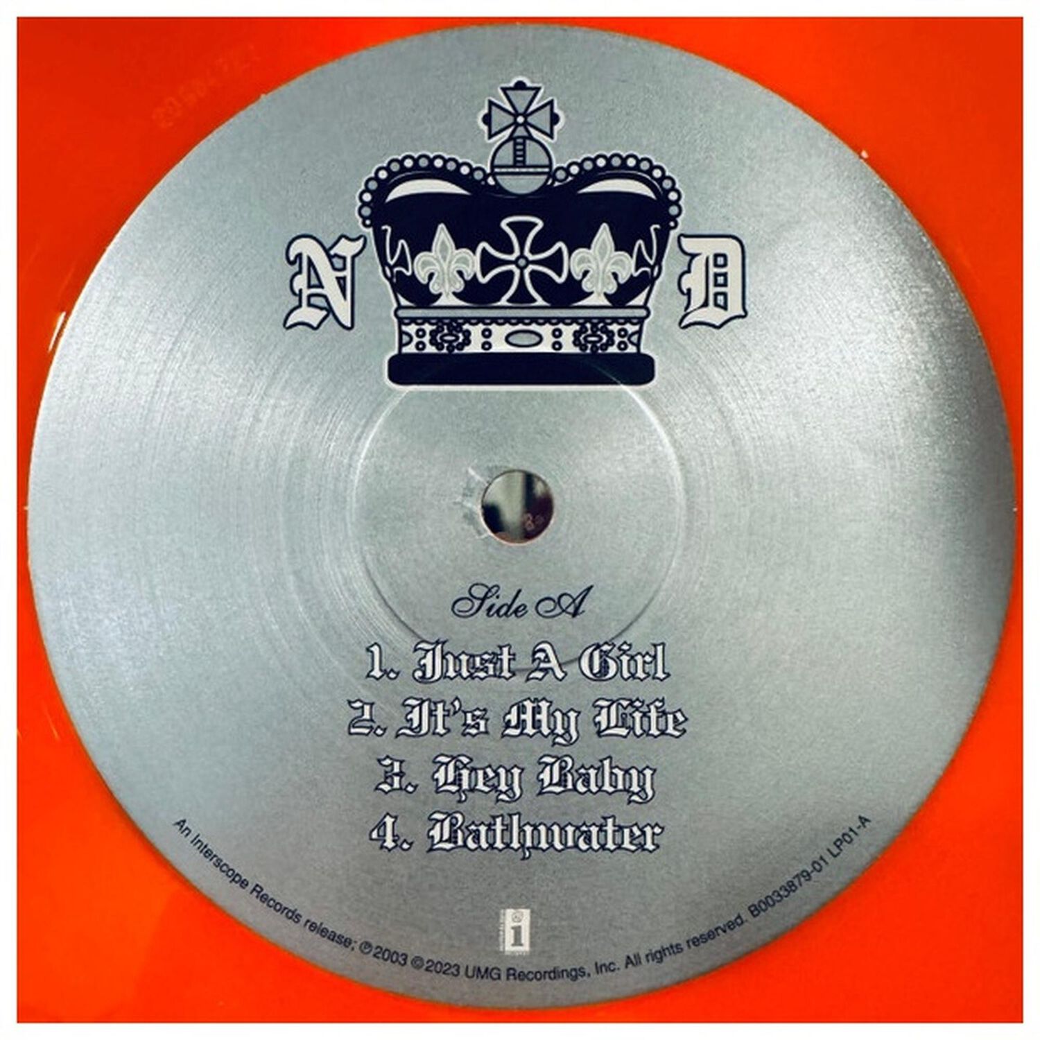 No Doubt - Singles 1992-2003 (2lp) (orange Vinyl) | Vinilo image number 3.0