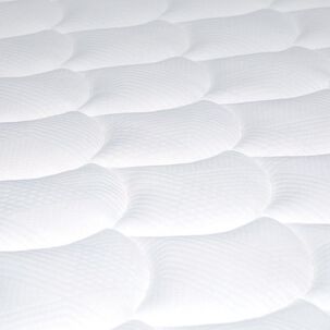 Cama Europea Rosen New Style 4 Plus / 1.5 Plazas / Base Normal  + Respaldo Rachel Gris