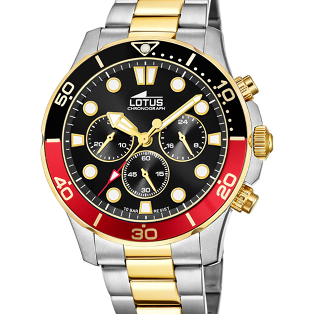 Reloj 18757/5 Lotus Negro Hombre Crono Deportivo image number 0.0