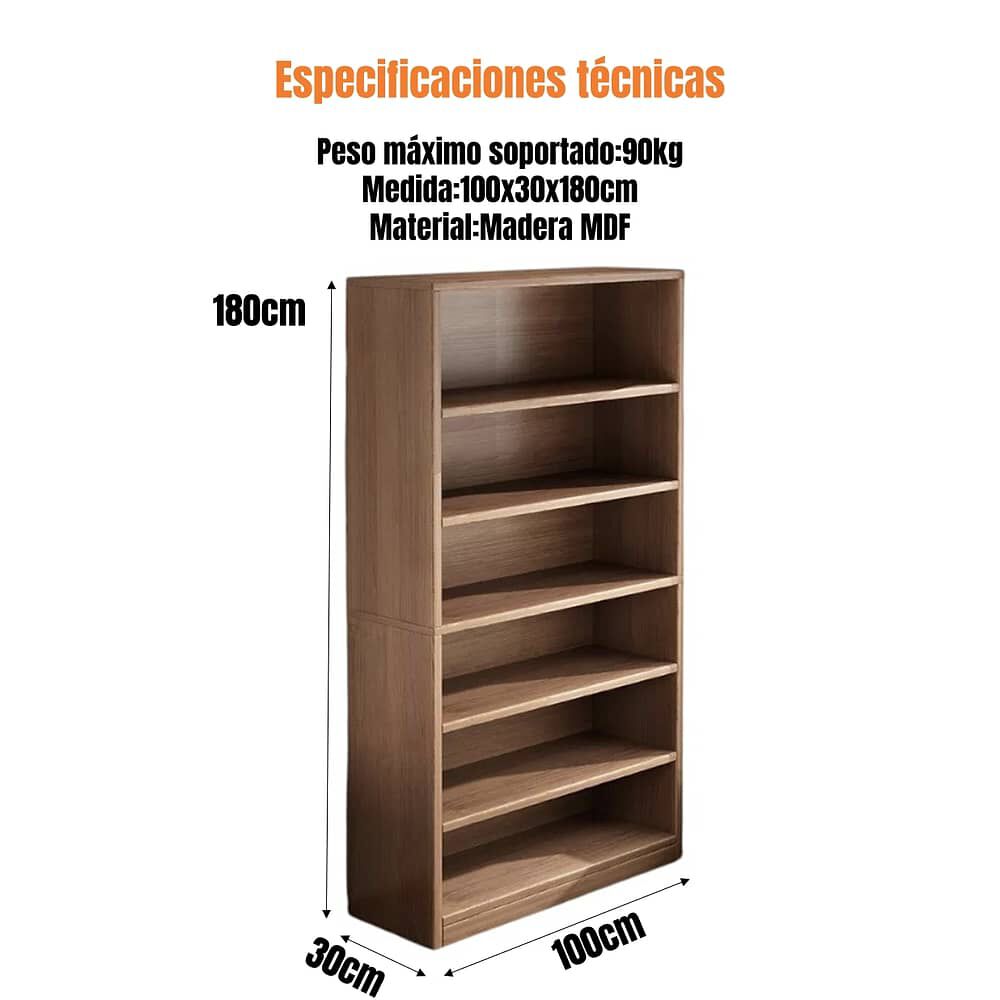 Librero Biblioteca Organizador Estante 100x180cm Monte image number 3.0