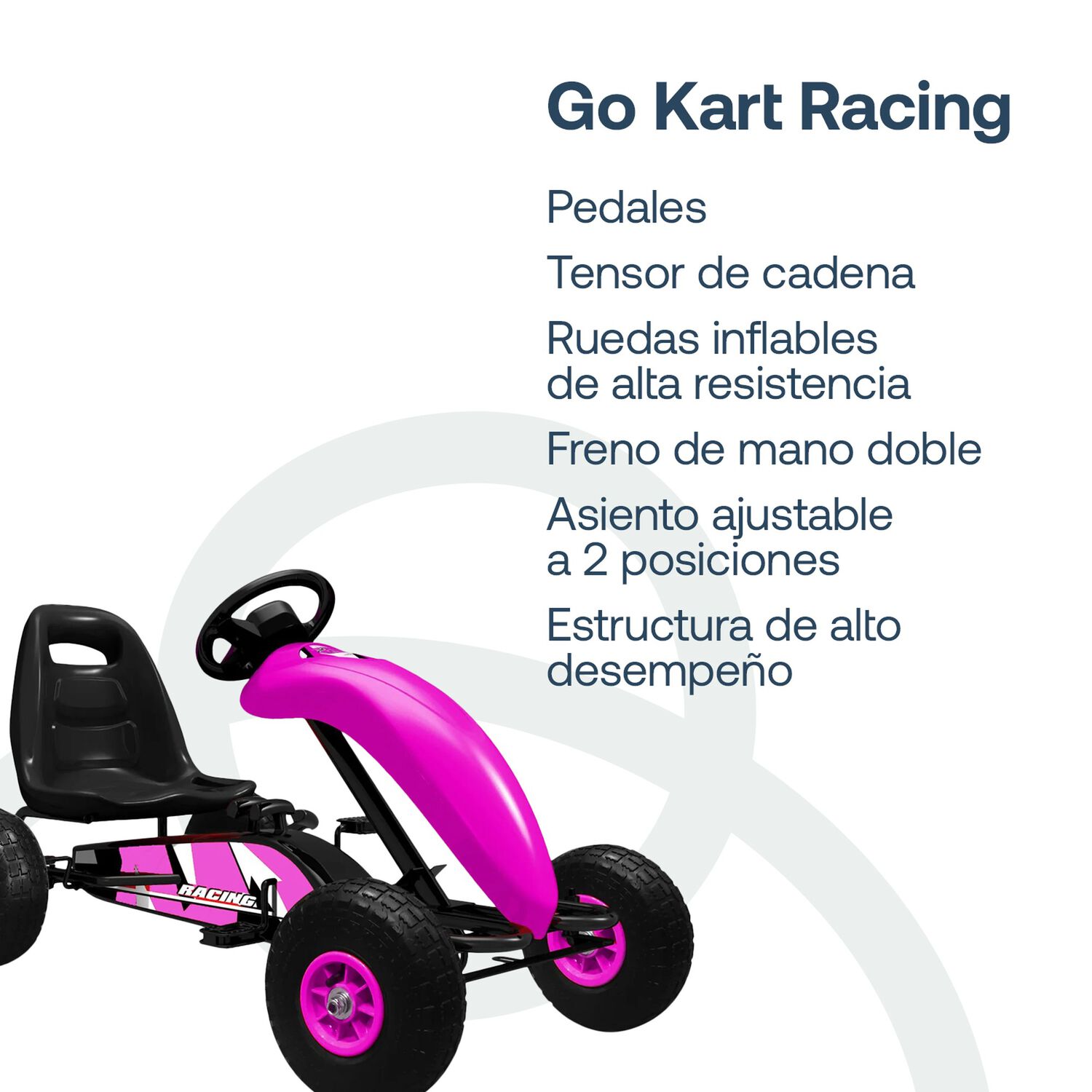 Gokart Racing Bebesit - Rosa image number 2.0