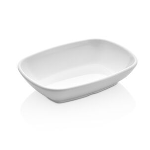 Set De 6 Pocilloss Melamina Rectangular Blanca 20x4.5 Cm L&iacute;nea Cl&aacute;sica