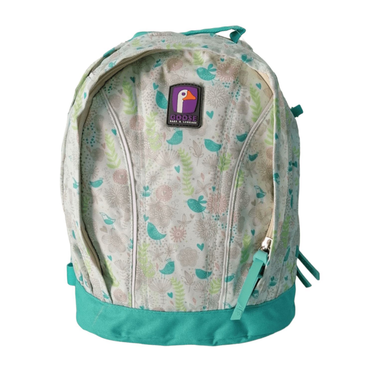 Mochila Estampada Aves Verde Espaciosa Escolar Casual image number 0.0
