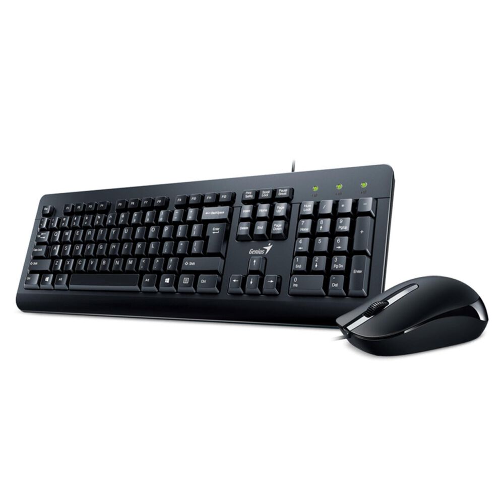 Kit Teclado Y Mouse Alambrico Usb Km-160 Negro image number 0.0