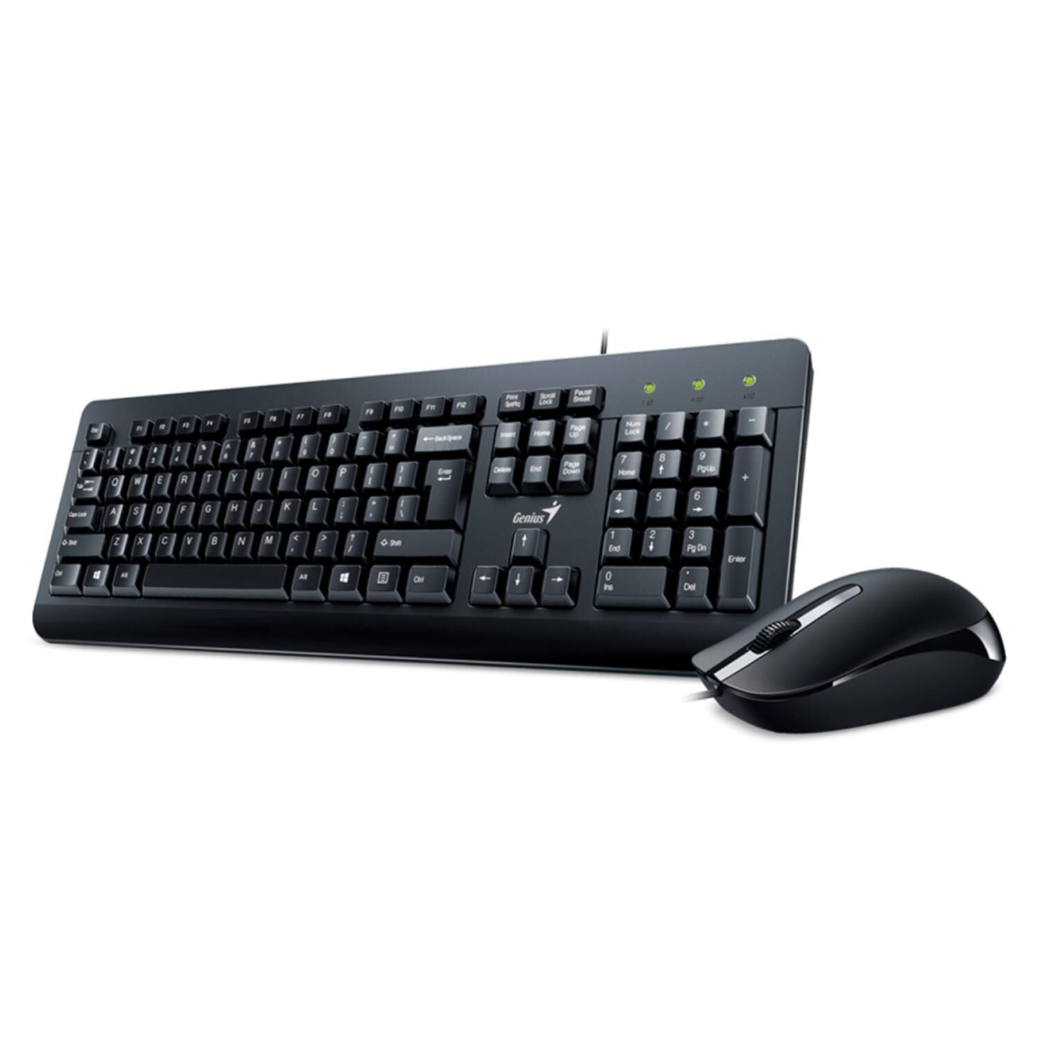 Kit Teclado Y Mouse Alambrico Usb Km-160 Negro image number 0.0