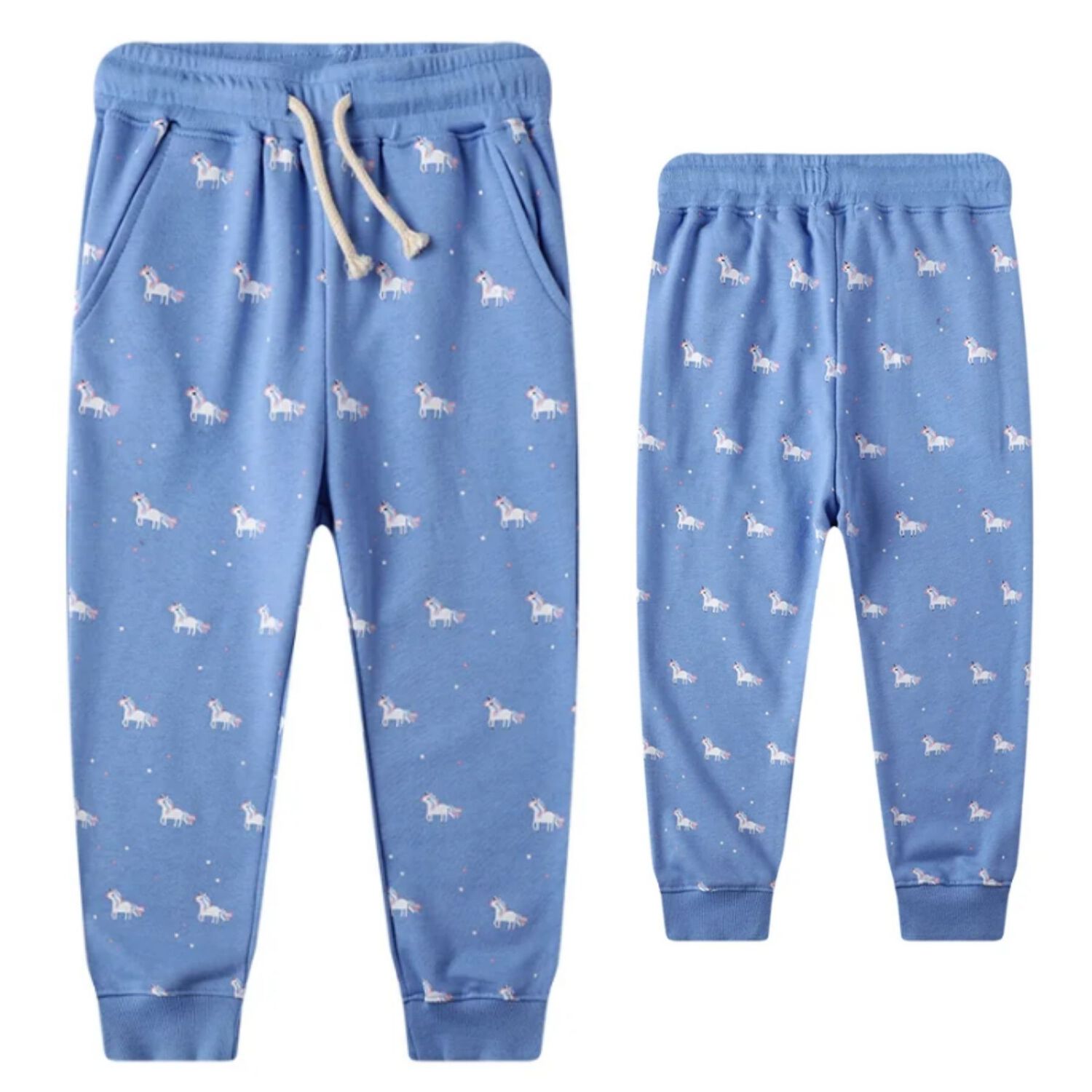 Pantal&oacute;n Buzo Ni&ntilde;a 100% Algod&oacute;n Azul Claro Unicornio image number 0.0