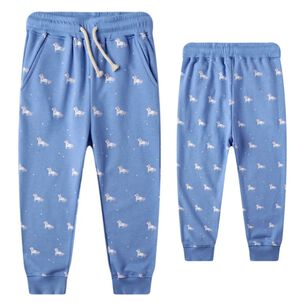 Pantal&oacute;n Buzo Ni&ntilde;a 100% Algod&oacute;n Azul Claro Unicornio