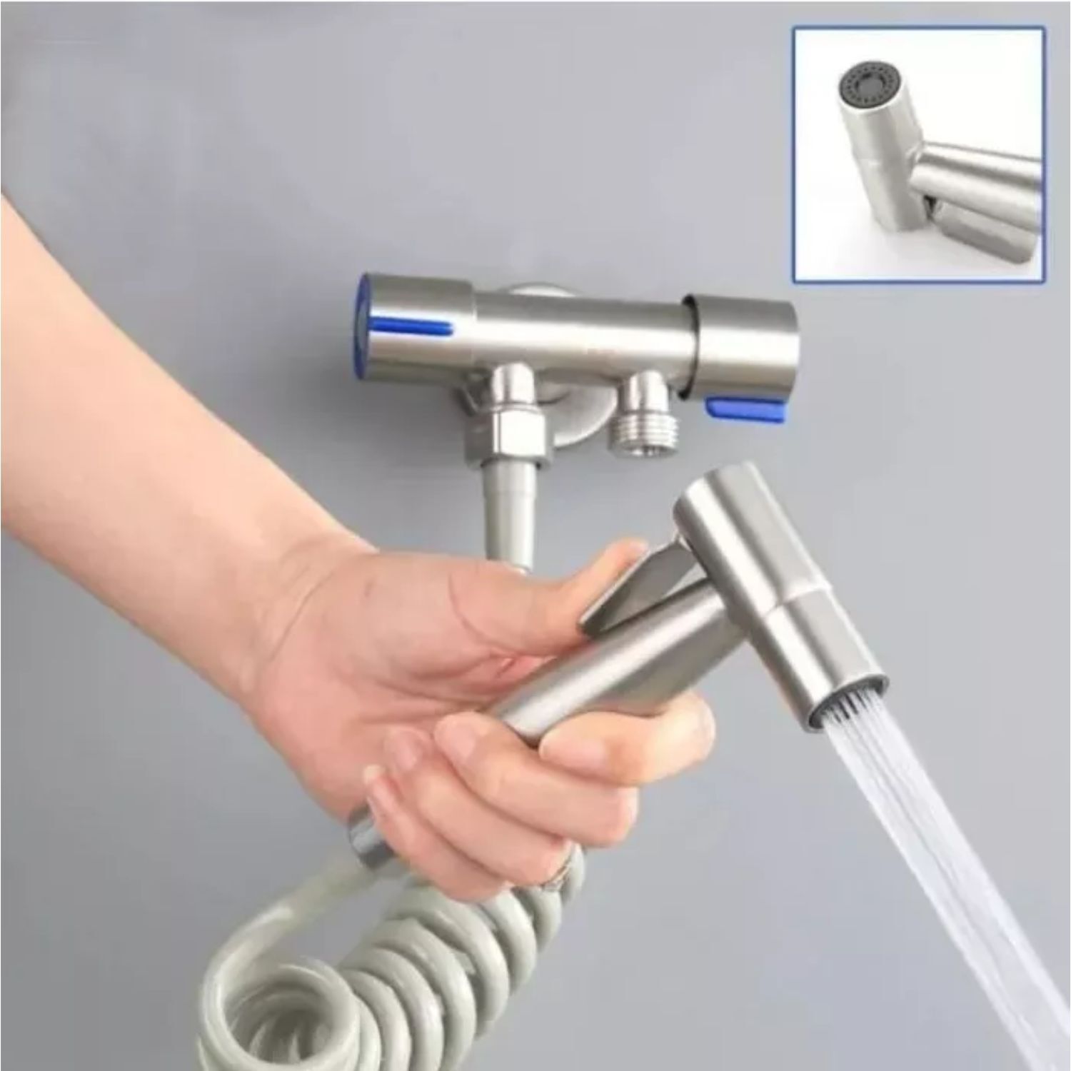 Kit Ducha Ba&ntilde;o Bidet &Aacute;rabe Inodoro De Acero Resistente image number 1.0