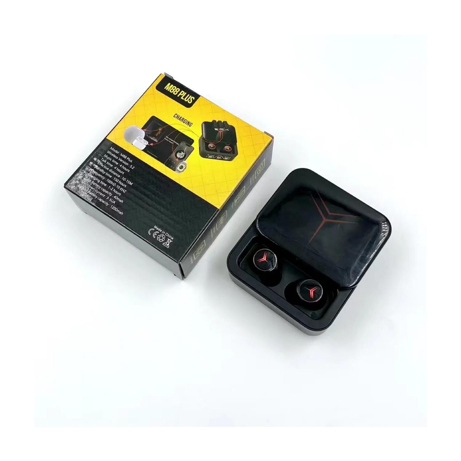Audifonos Bluetooth Recargables Tws Led In Ear Manos Libres Negro image number 0.0