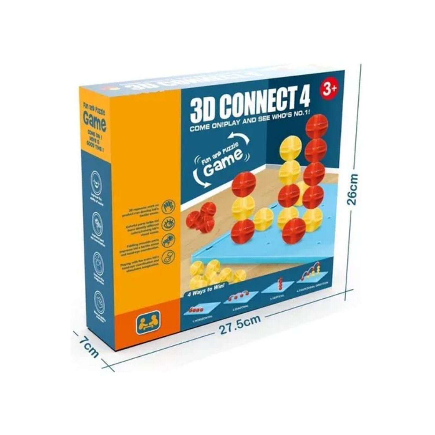 Juego De Mesa 3d Connect 4 image number 1.0