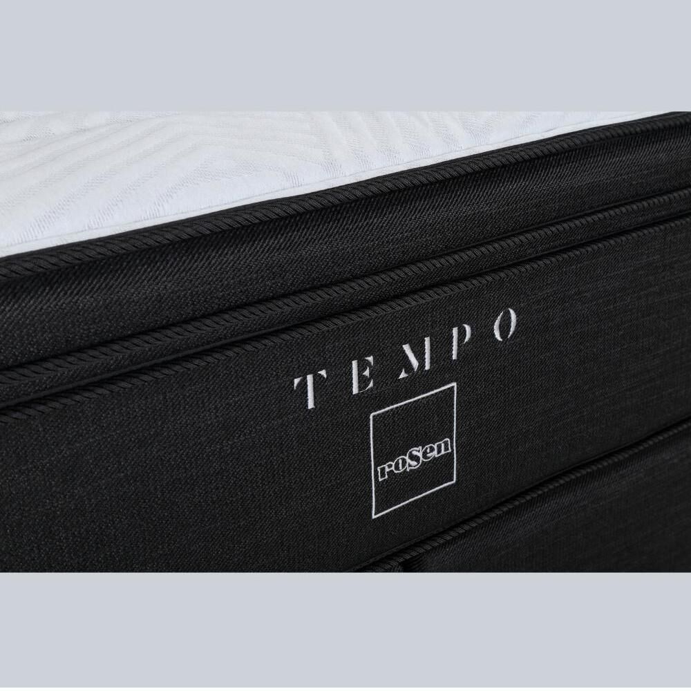 Cama Europea Rosen Tempo / 2 Plazas / Base Dividida + Set De Maderas Issey Grafito image number 1.0