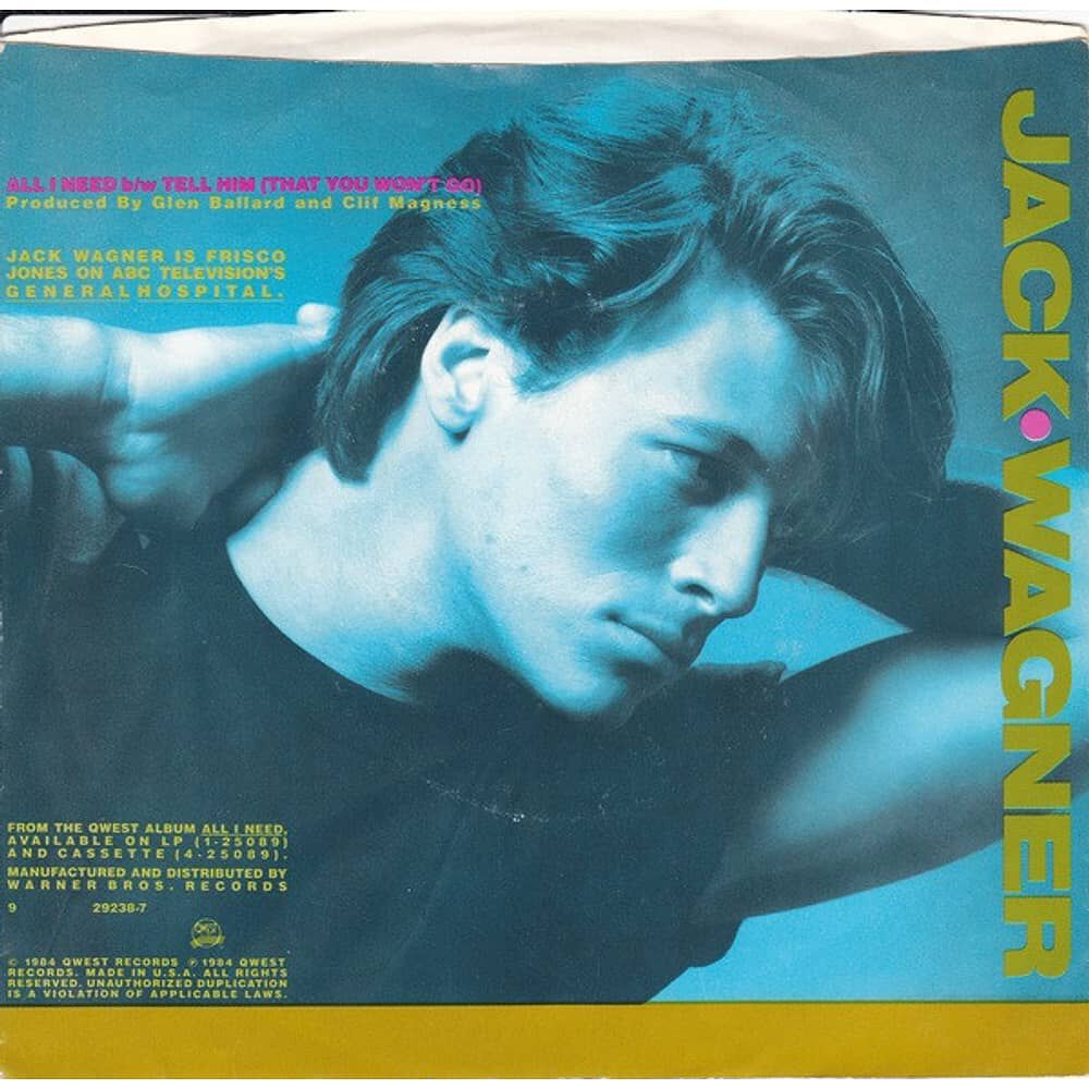 Jack Wagner - All I Need | 7" Single Vinilo Usado image number 3.0